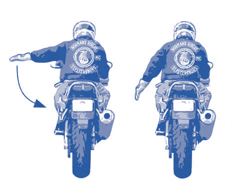 Снижаем скорость -  Рука машет вниз и назад